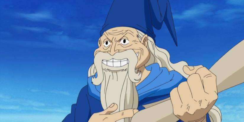 Haredas mostrando um pergaminho para Nami em One Piece