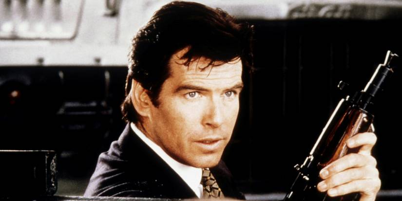James Bond holding a gun in GoldenEye (1995)