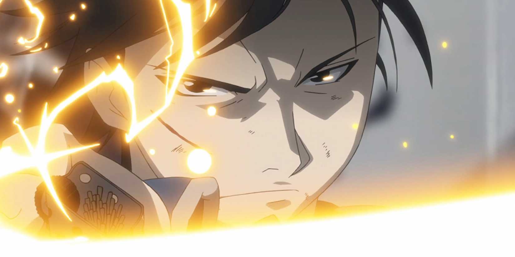 Roy Mustang está desencadeando chamas. - Alquimista Fullmetal