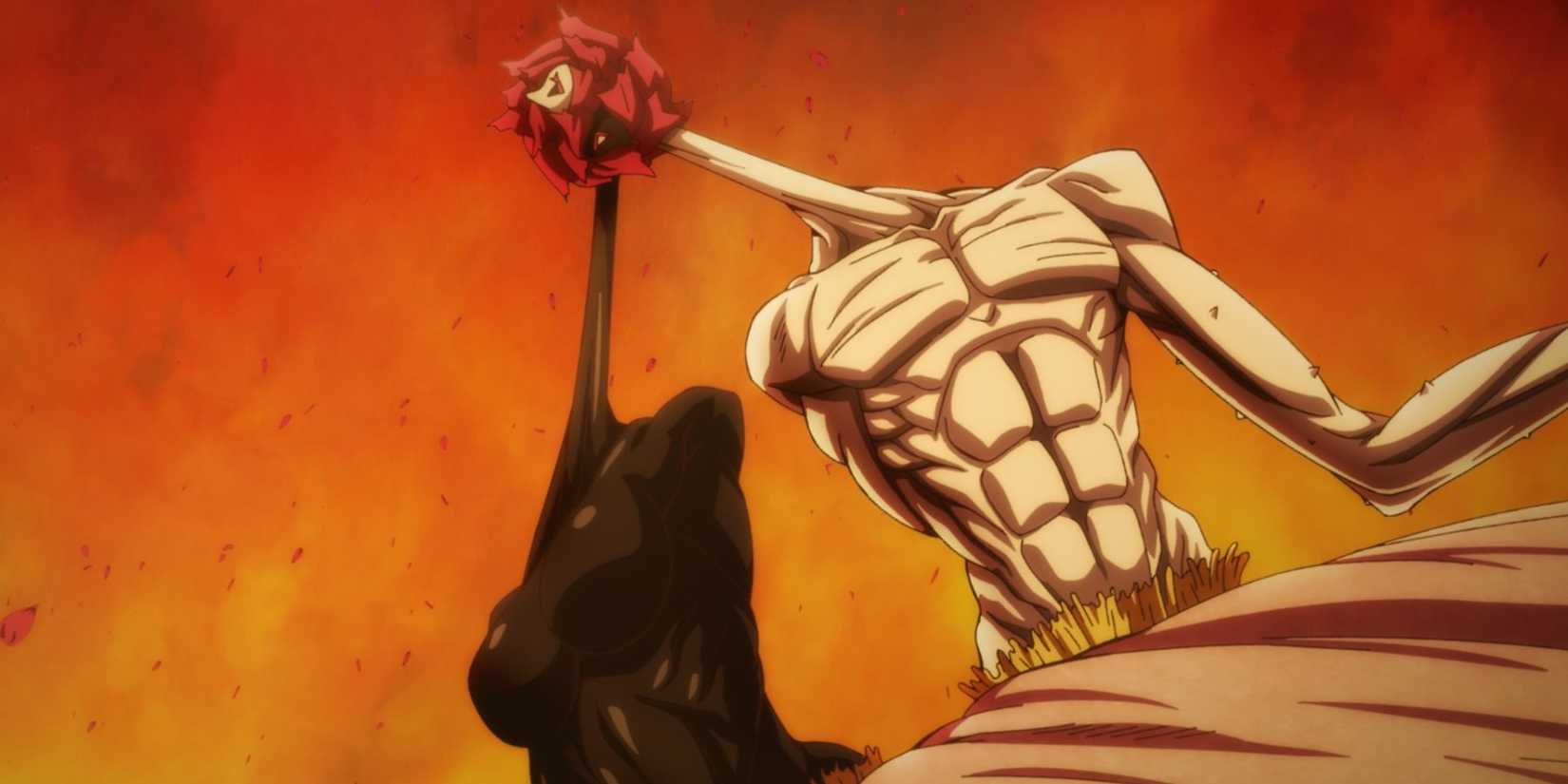 A Tensen transformed into a kishikai in Hell's Paradise