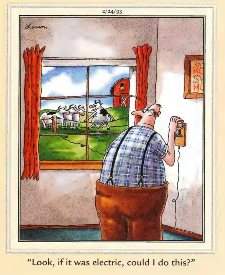 The Far Side Electric fence
