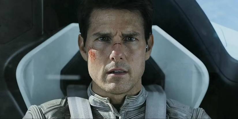 Tom Cruise in a spaceship in Oblivion