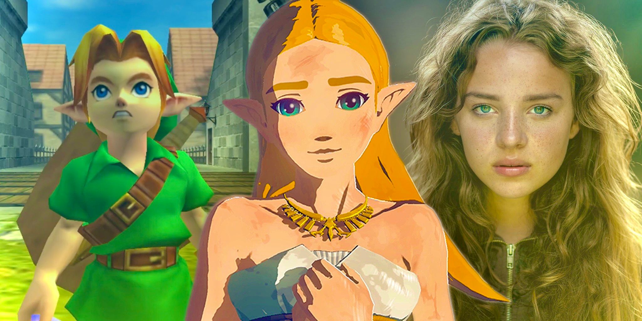 Princess Zelda from BOTW with Link in Ocarina of Time and Bo Bragason