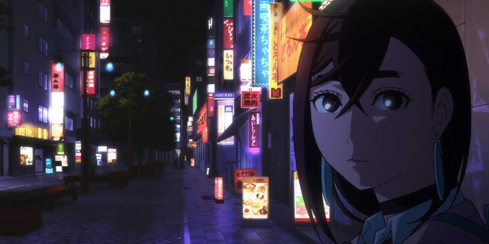 Momo espera por Okarun após o trabalho no Episódio 7 de Dandadan Season 2