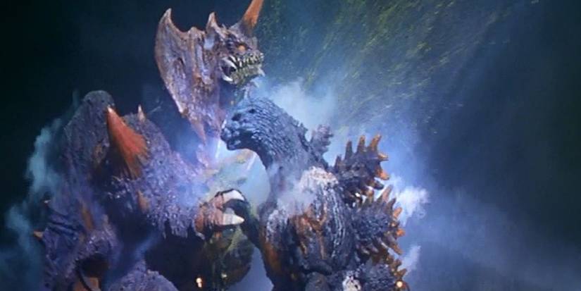 The fight of Kaiju de Godzilla against Destoroyah.