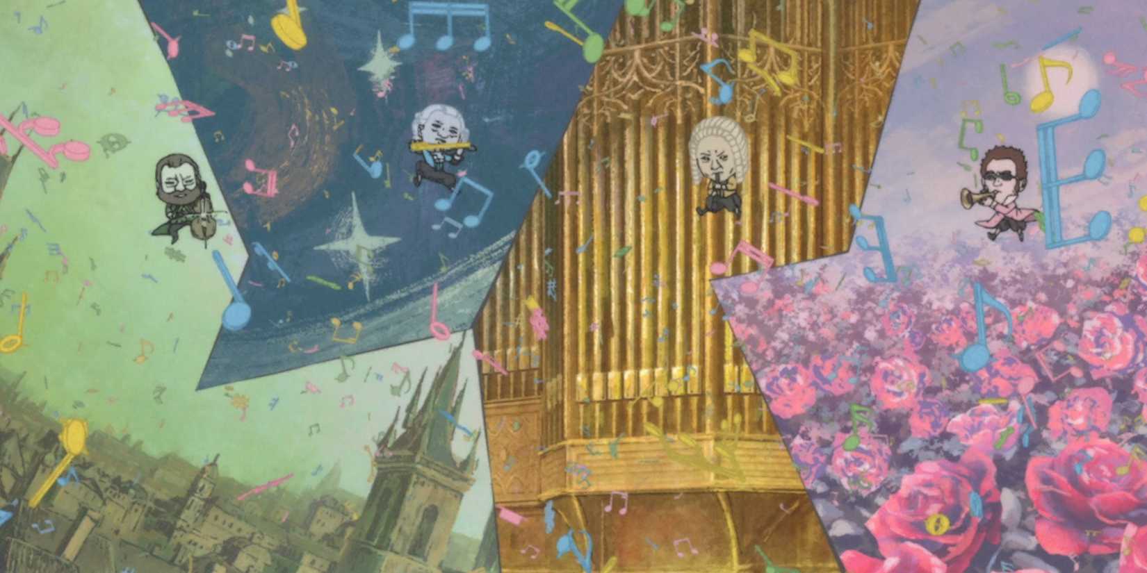 The portraits of the music room use their full power on Okarun and Aira in Dandadan