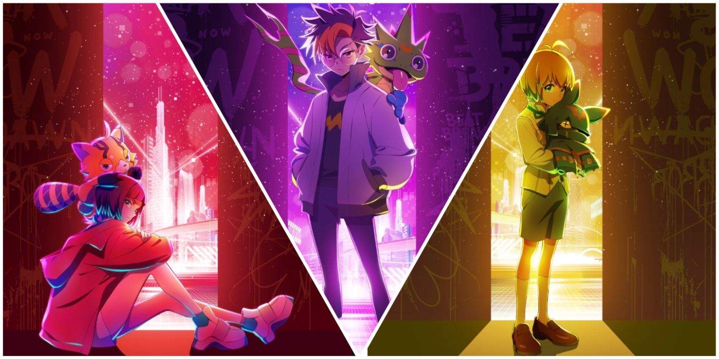 The Digimon and their partners from Digimon Beatbreak.