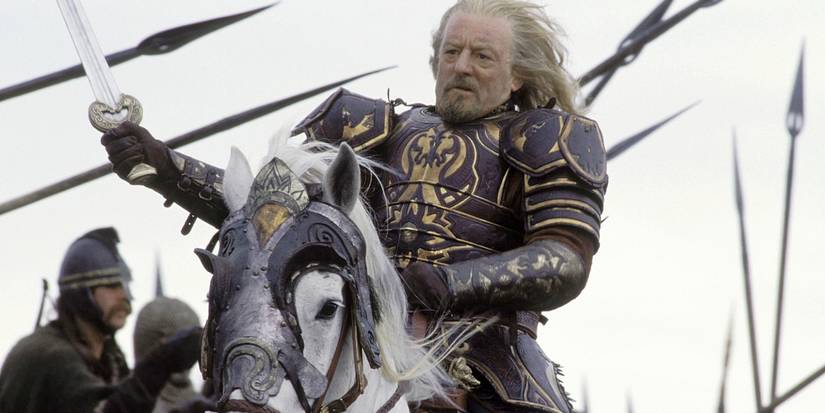 Theoden leading troops to battle in The Lord of the Rings The Return of the King (2003)
