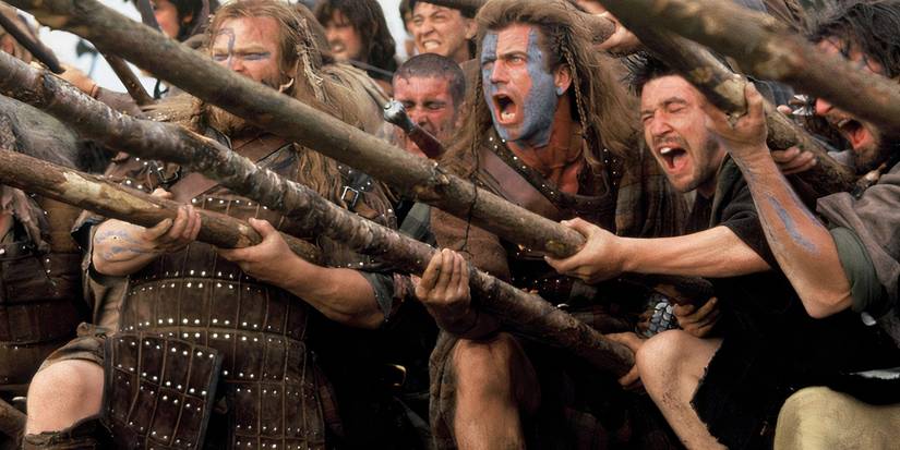 Escocia va a la guerra con Inglaterra en Braveheart.