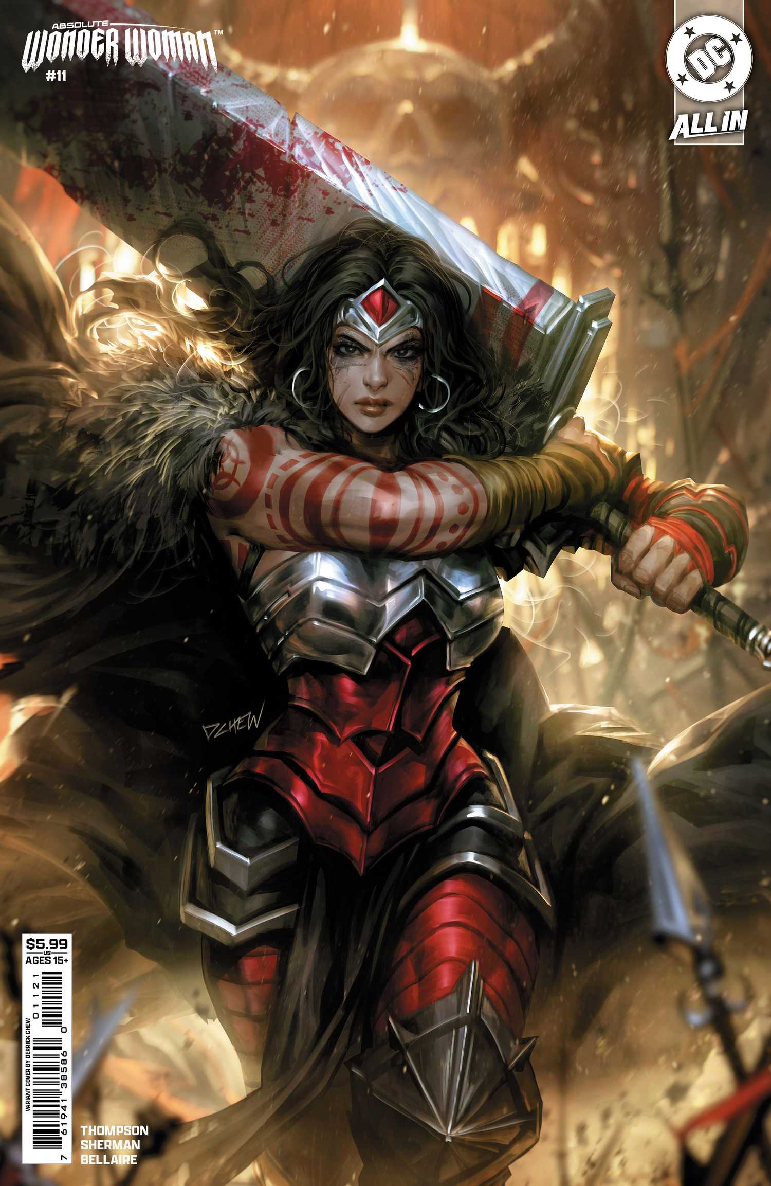 The variant cover of Absolute Wonder Woman #11