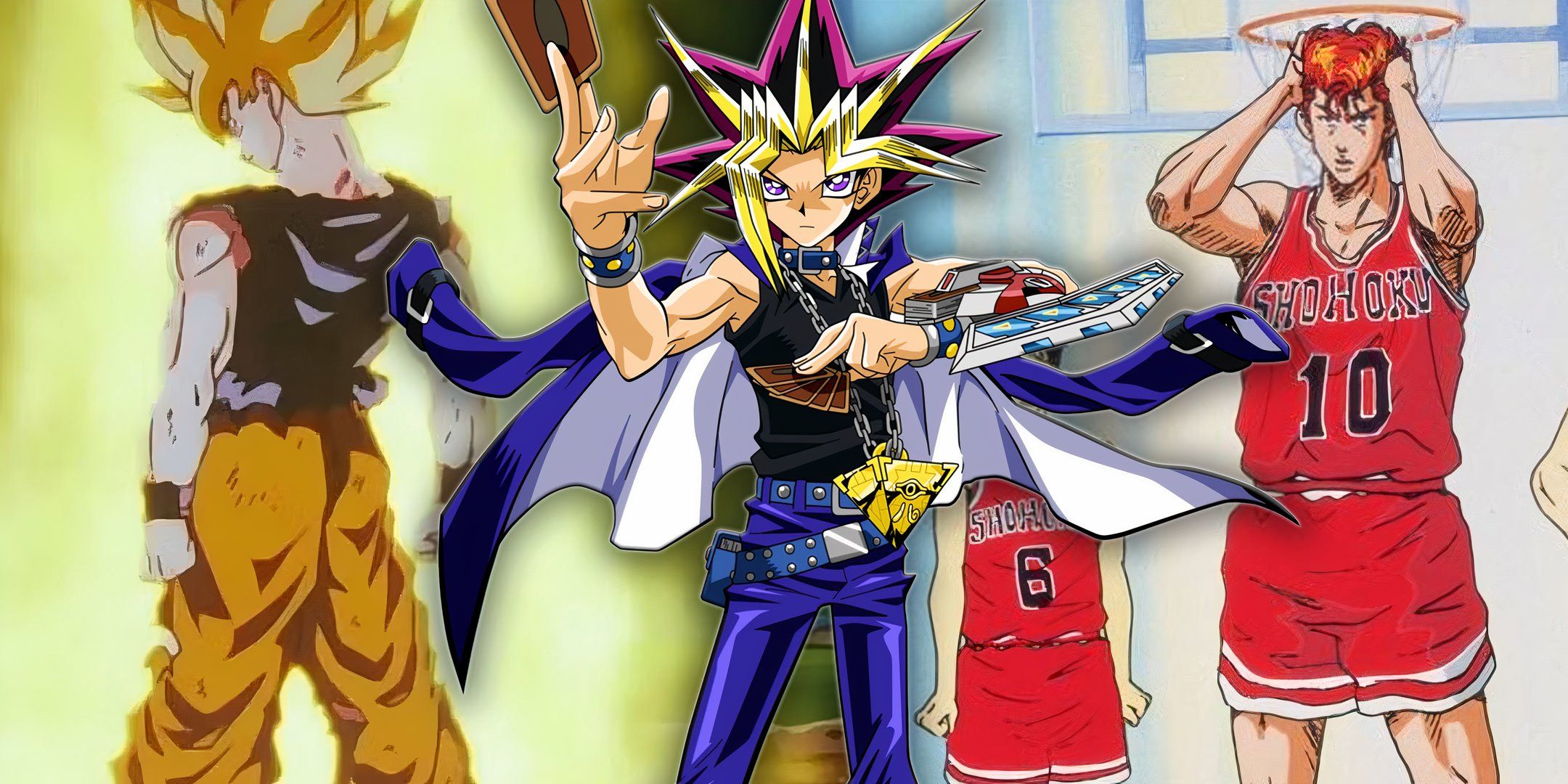 Dragon Ball Z, Yu-Gi-Oh, and Slam Dunk