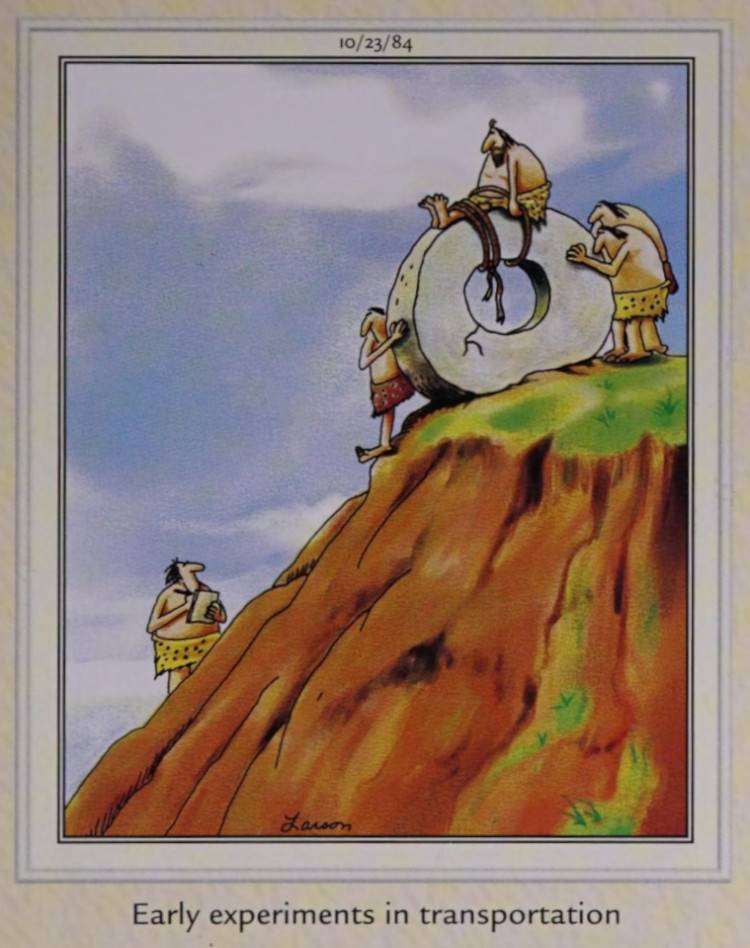 10 Hilarious Far Side Comics About The First Wheel