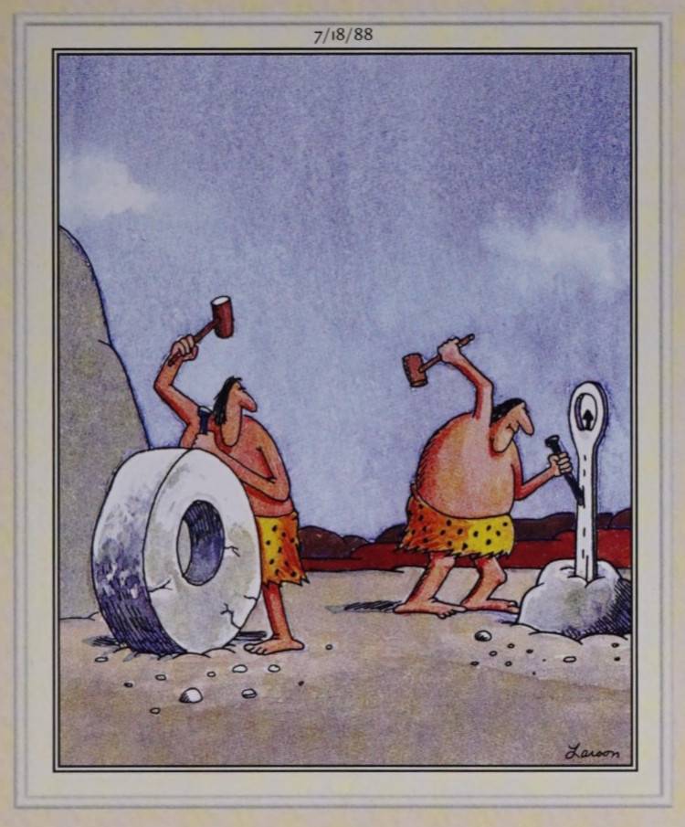 10 Hilarious Far Side Comics About The First Wheel
