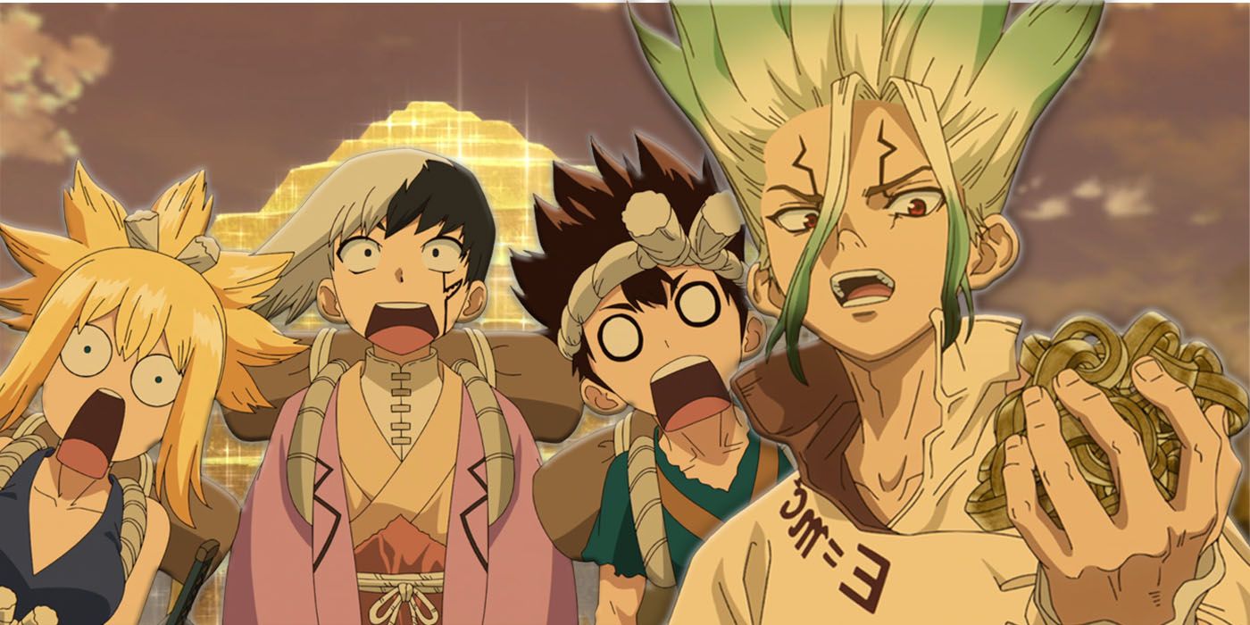 Kohaku, Gen Asarigi, Chrome and Senku Ishigami from Dr. Stone Season 4