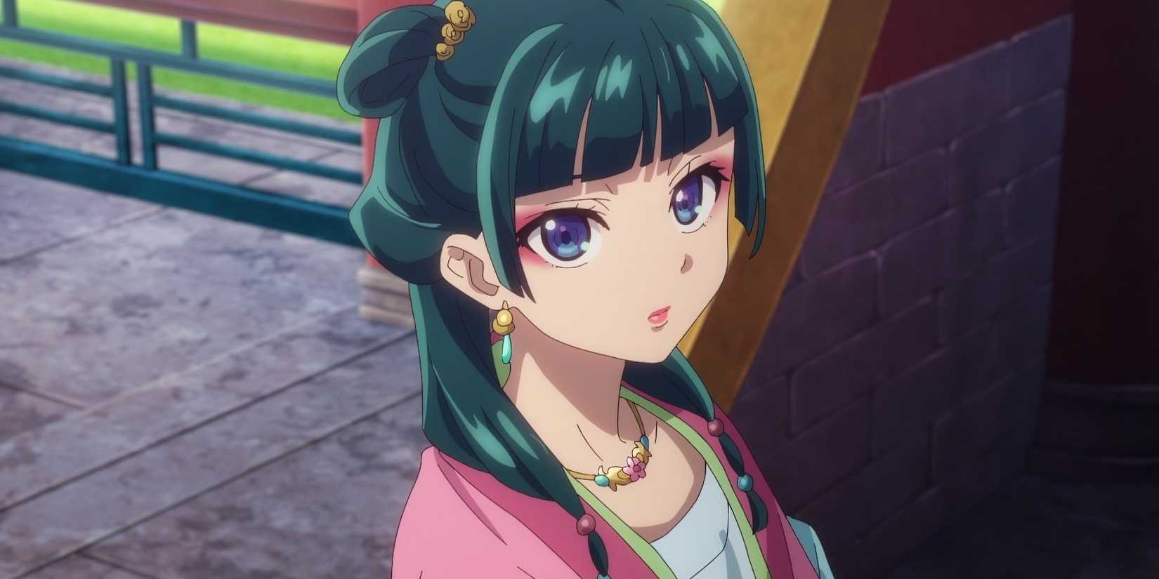 Maomao dressed for the Garden Party in The Apothecary Diaries