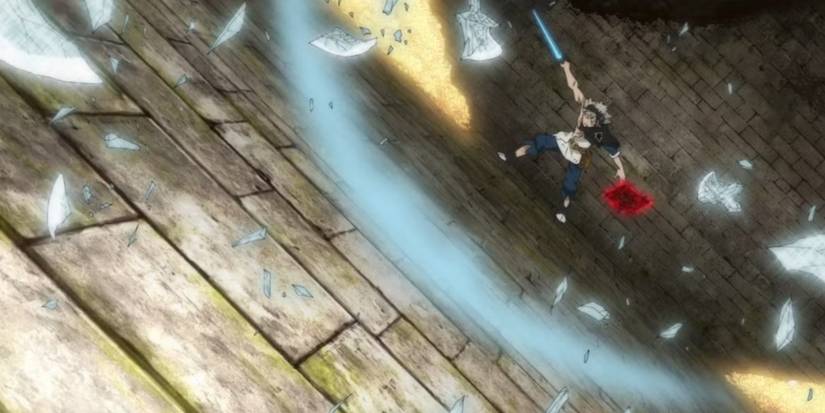 Asta releases his Black Slash against Mars.