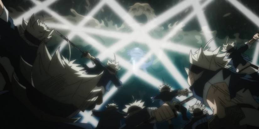 Asta uses Mirrors Slash against Baro in Black Clover