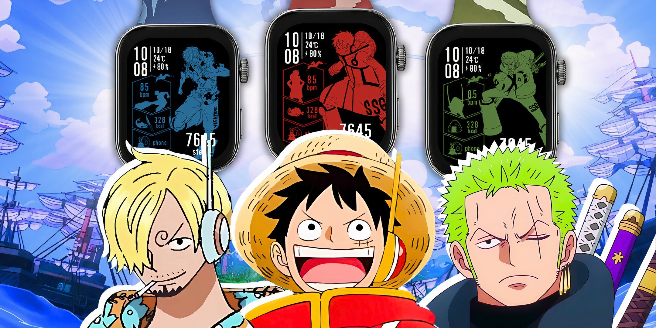 One Piece's New Anime Smartwatches for Luffy, Zoro & Sanji Go