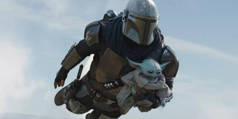 The Mandalorian and the Grogu arrive at a battle in the Mandalorian.