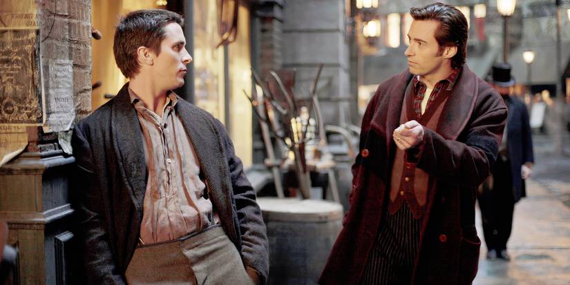 Angier and Borden work through the trick in The Prestige.