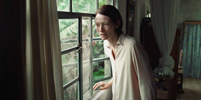 Tilda Swinton listens to a strange noise in Memoria