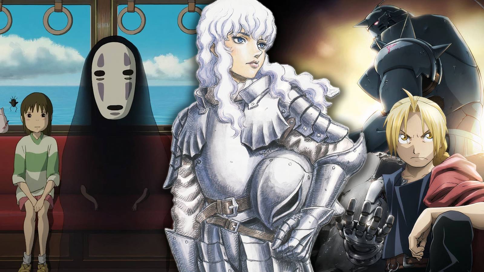Kolase Spirited Away, Berserk, dan Fullmetal Alchemist Brotherhood