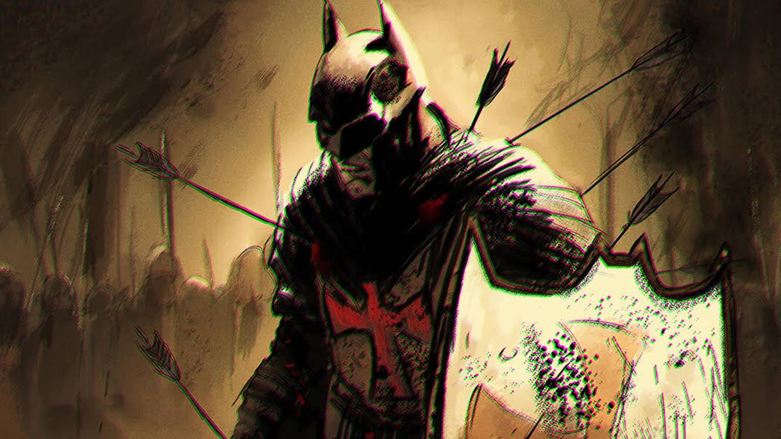 Batman Through the Ages with the Line it is Drawn