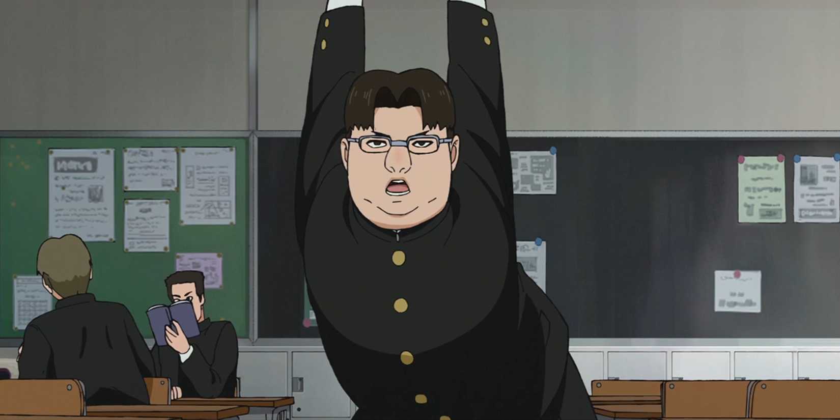 Kinta makes her emblematic silly pose in Dandadan episode 22
