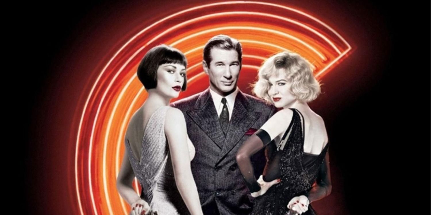 Catherine Zeta-Jones, Richard Gere, and Renée Zellweger in Chicago (2002) promotional poster