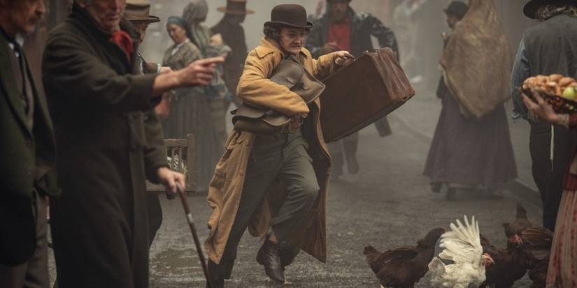 Byron Hedges on the run from the Bowery boys in New York in House of Guinness