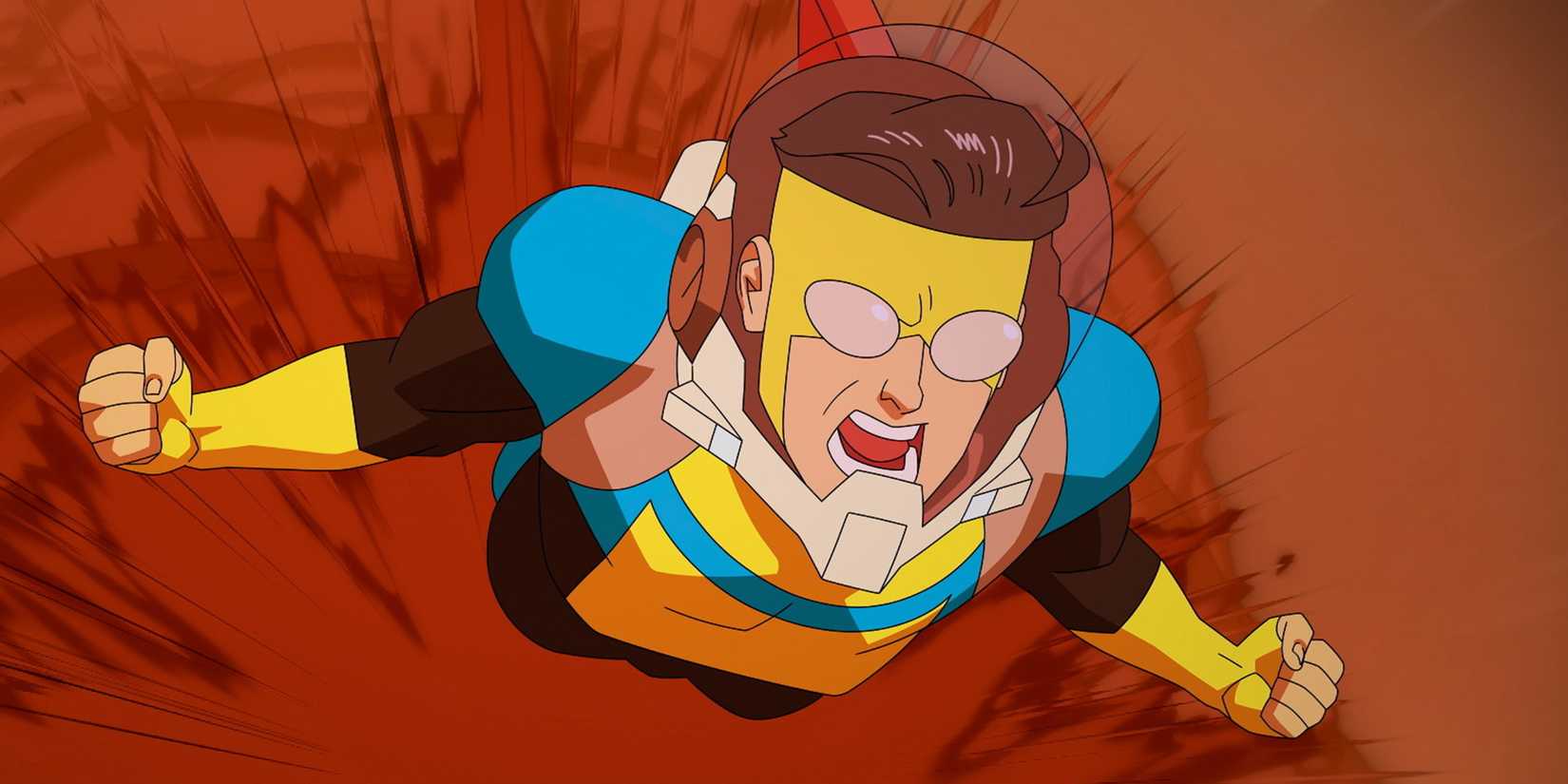 Invincible flying fast on Mars from the Amazon Prime Video series