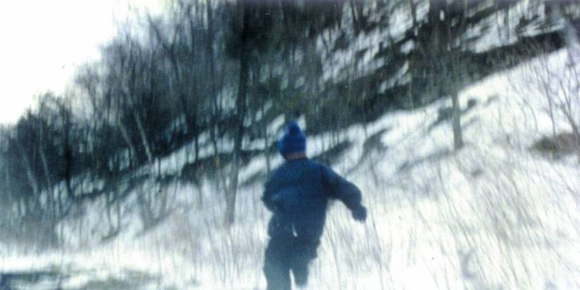 Miles runs in the snow in Wendigo