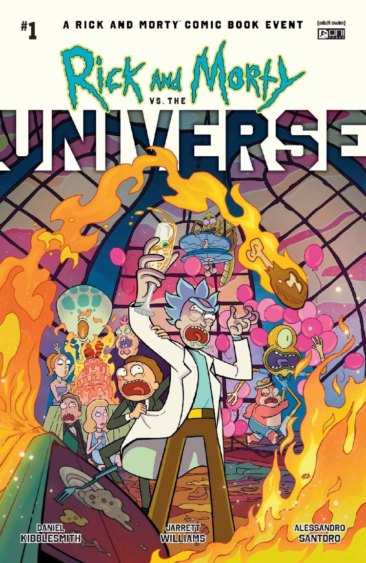 The cover of Rick and Morty versus the Universe #1