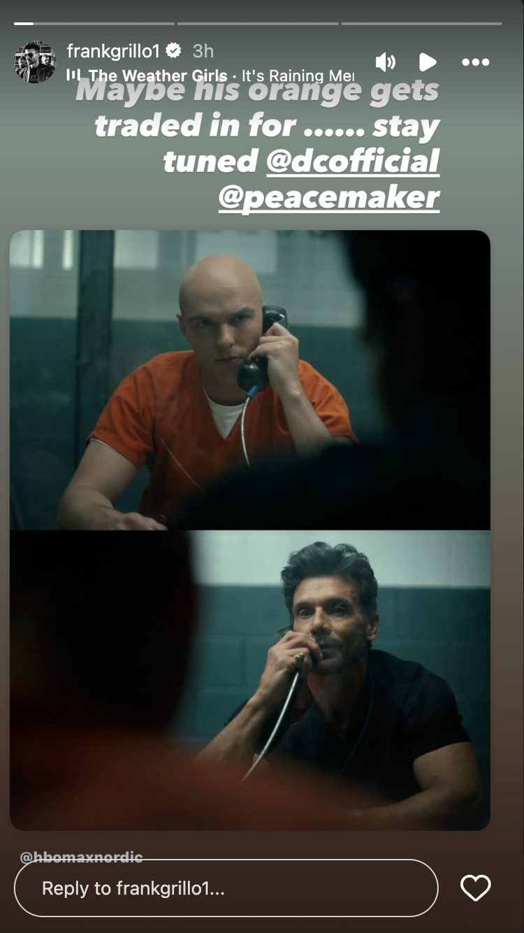 Frank Grillo and Nicholas Hoult in peacemaker