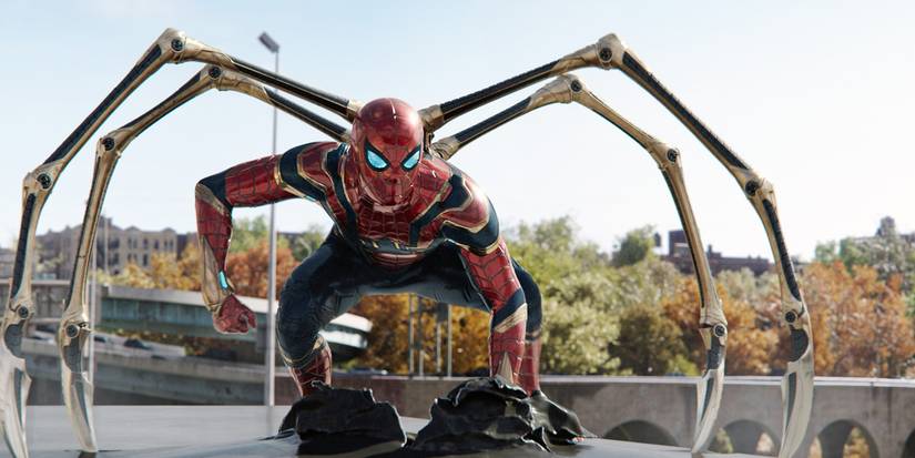 Tom Holland as Spider-Man in Spider-Man: No Way Home.
