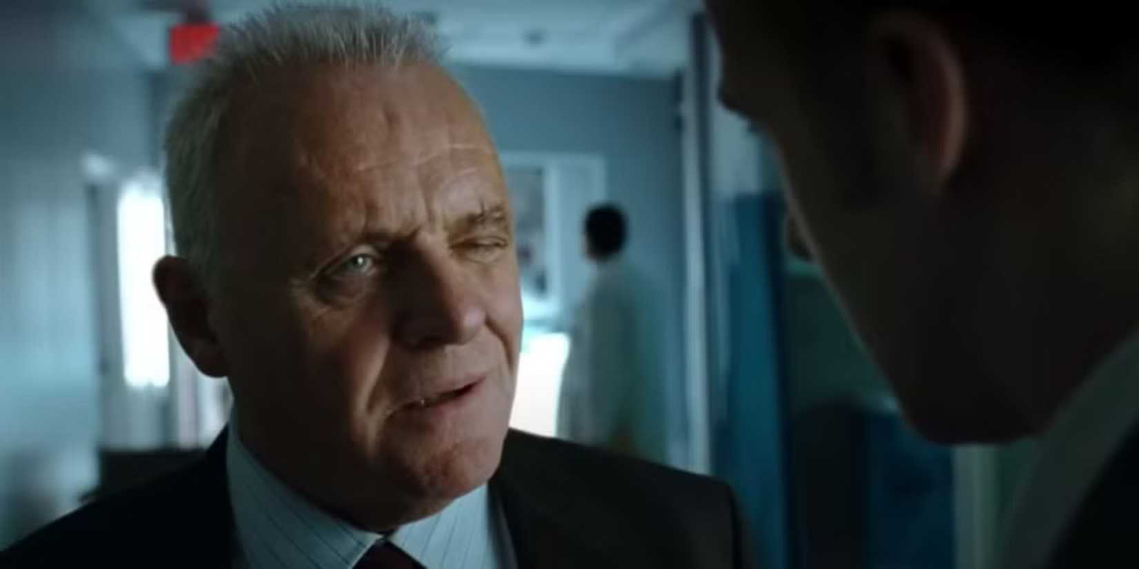 Anthony Hopkins winks at Ryan Gosling in Fracture