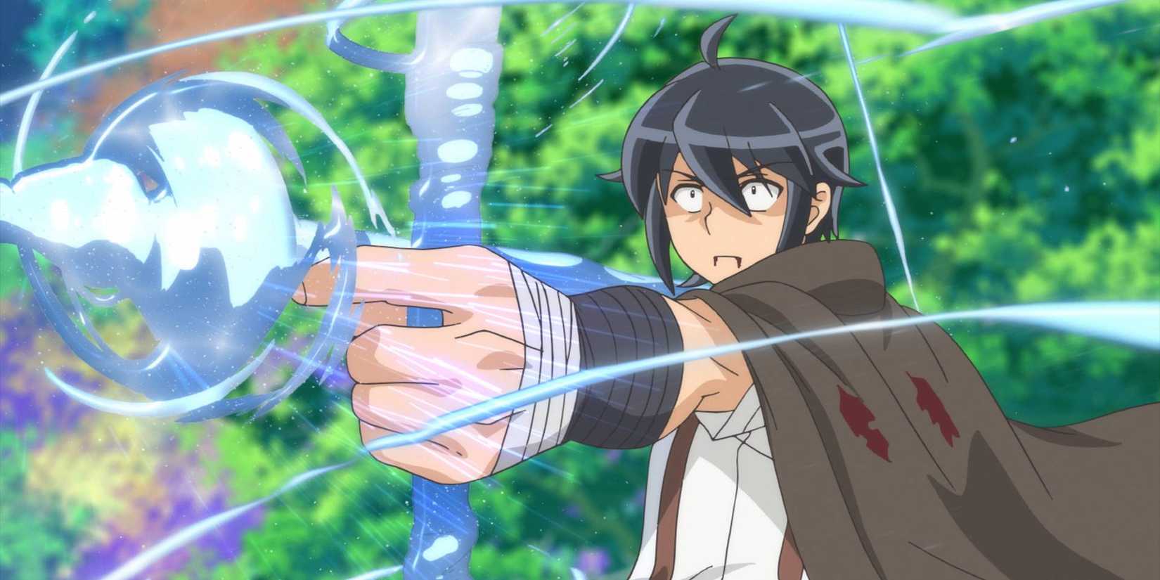 Tsukimichi Main Character Misumi Makoto readies his bow