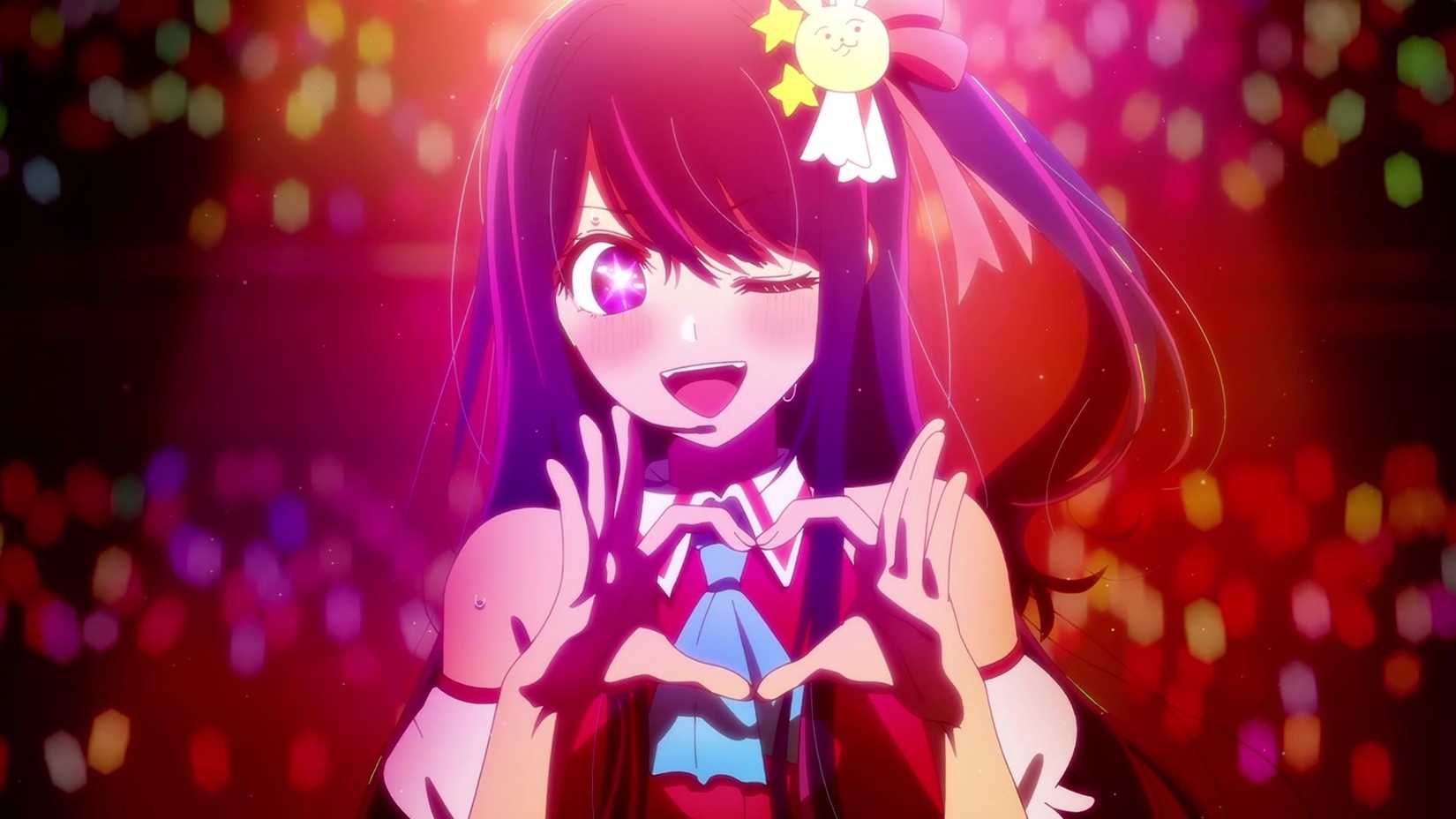 Ai Hoshino, the young and beautiful Japanese pop idol, whose life was cut short by a mysterious murderer in the Oshi no Ko anime.