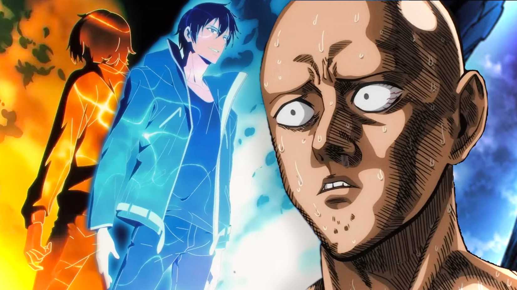 Saitama from One Punch Man scared of Sung Jinwoo’s from Solo Leveling