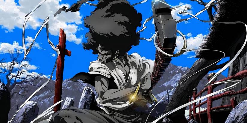 Afro Samurai Resurrection swinging sword pose