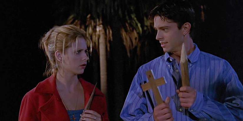 Buffy and Ford hunt vampires in Buffy the Vampire Slayer - Lie to Me