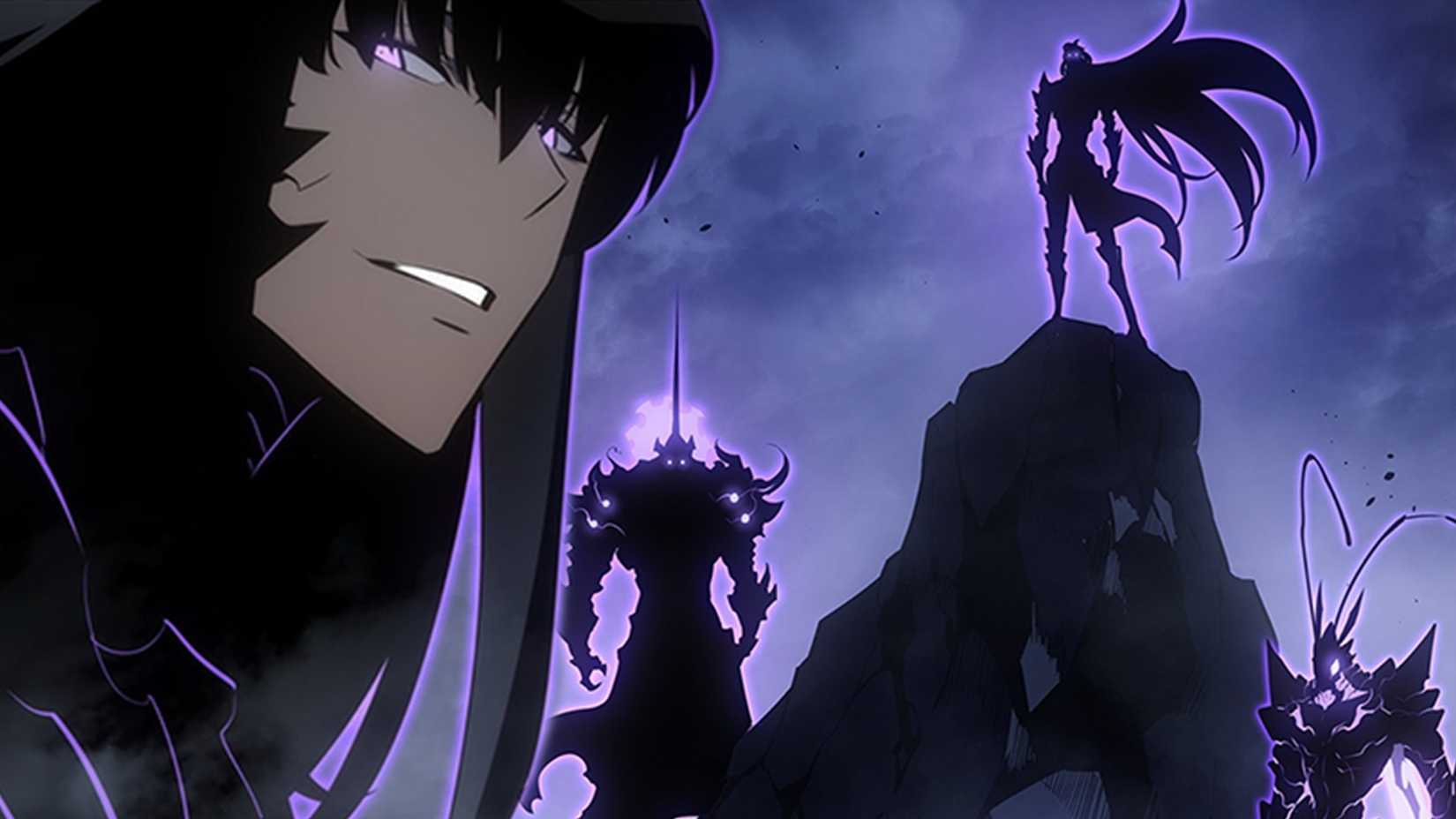 Sung Jinwoo with his Shadow Soldiers during the 27 year war in Solo Leveling