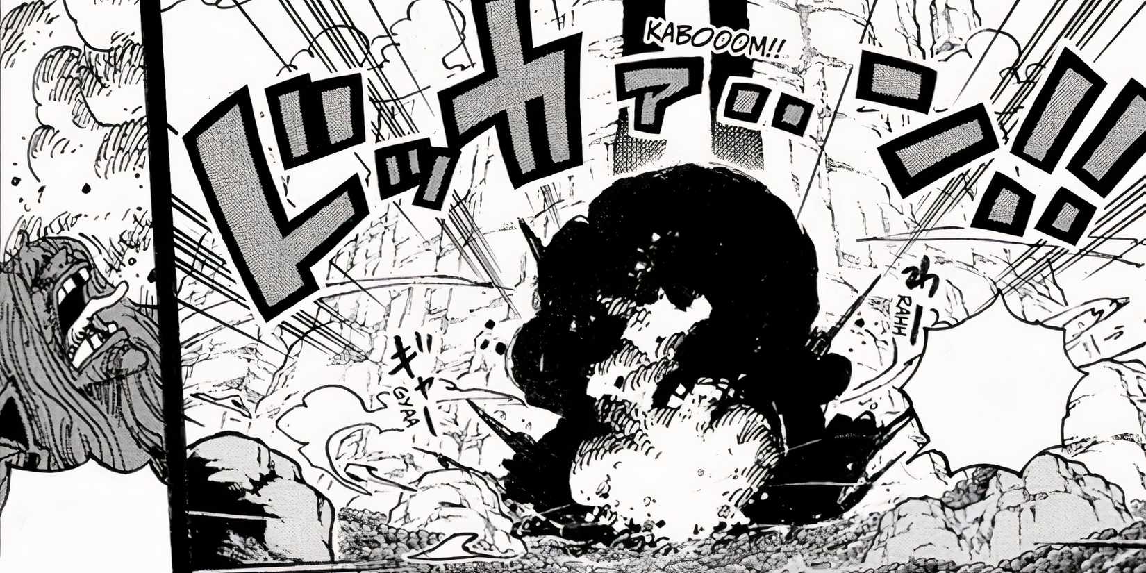 Captain John explodes at the heart of God Valley in One Piece Chapter 1163