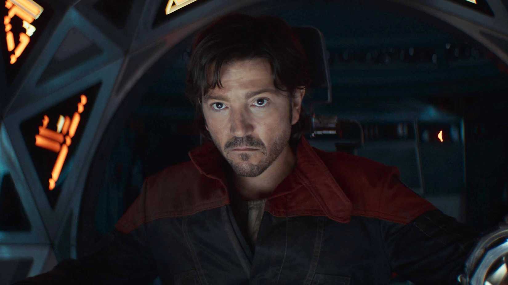 Cassian Andor (Diego Luna) pilots an experimental TIE Interceptor in Andor