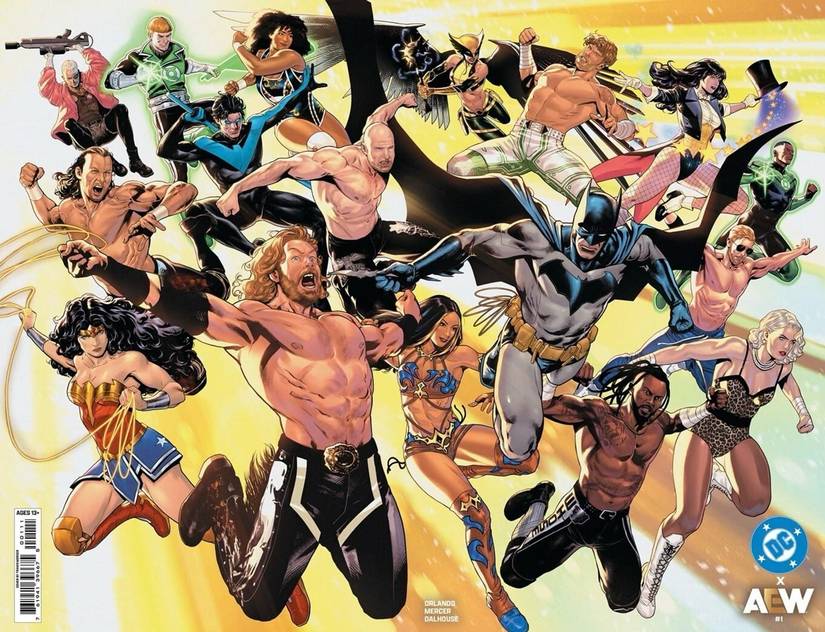 The cover of DC x AEW #1