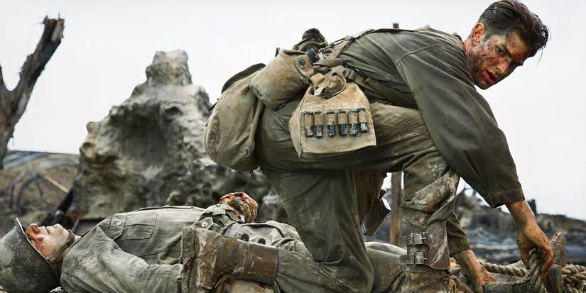 Desmond Doss saves lives in Hacksaw Ridge.