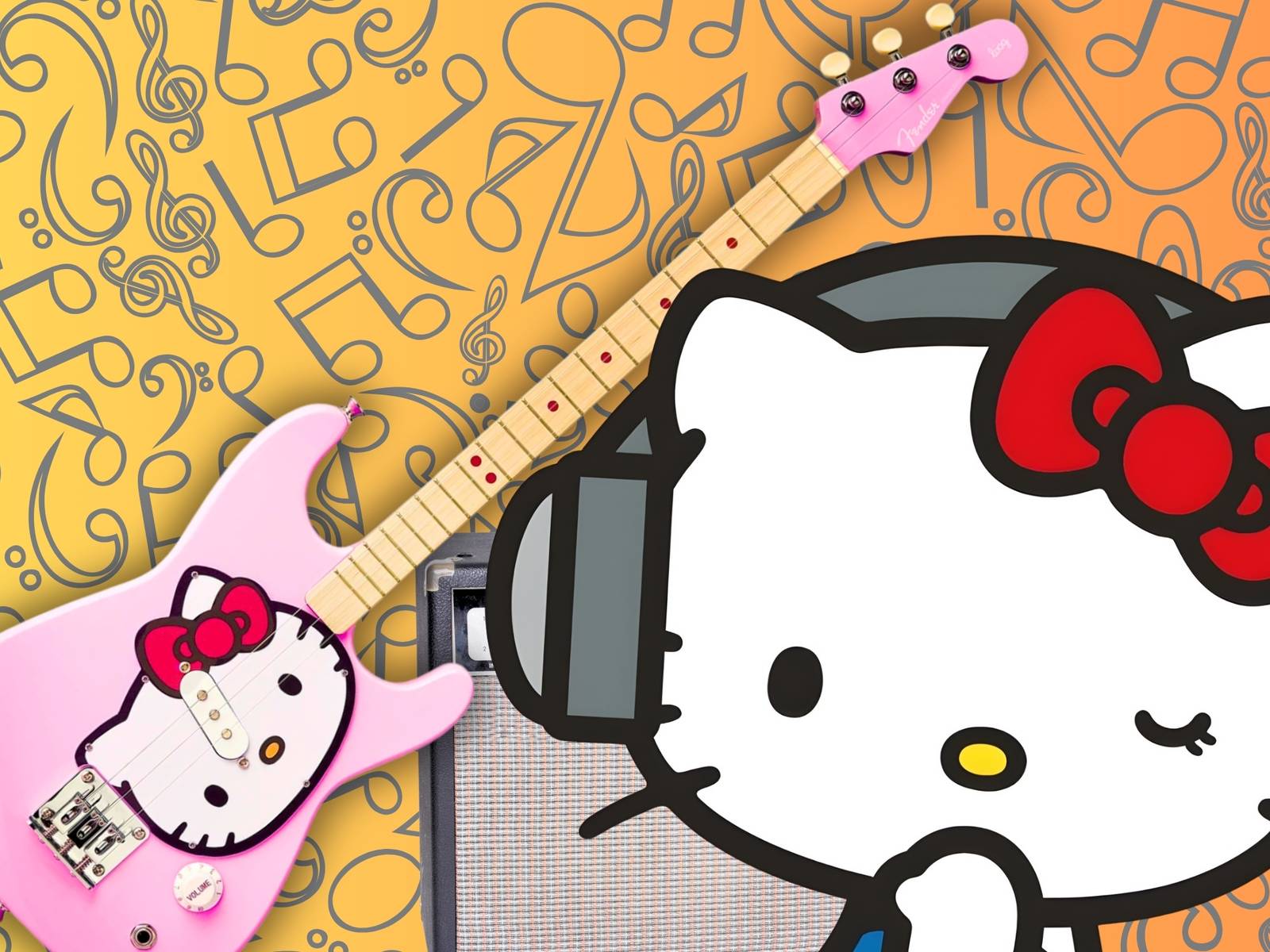 Micrófono de Pie Hello Kitty con Amplificador Micrófono de Pie Hello Kitty con Amplificador