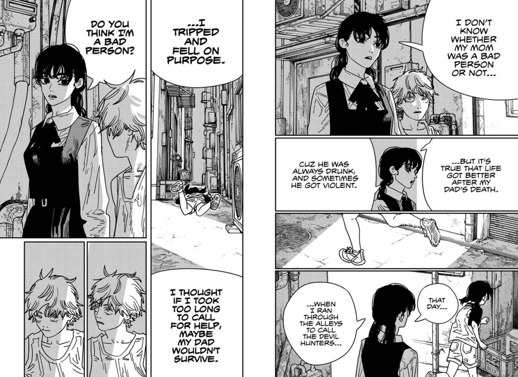 Asa asks Denji if she is a bad person in Chainsaw Man 217