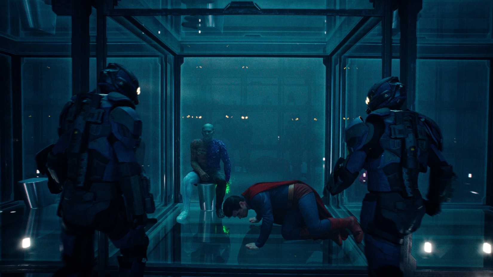 The Raptors of Lex Luthor keeping Superman and Metamorpho
