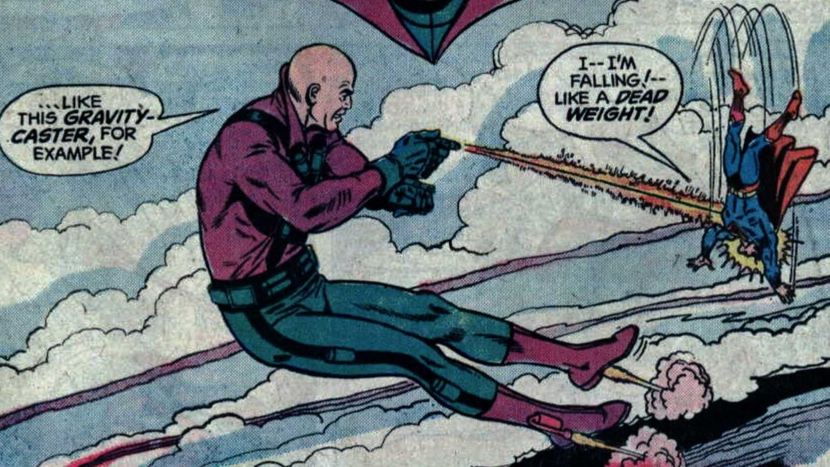 Lex Luthor uses the gravity basin of his battle to bring down Superman from DC Comics